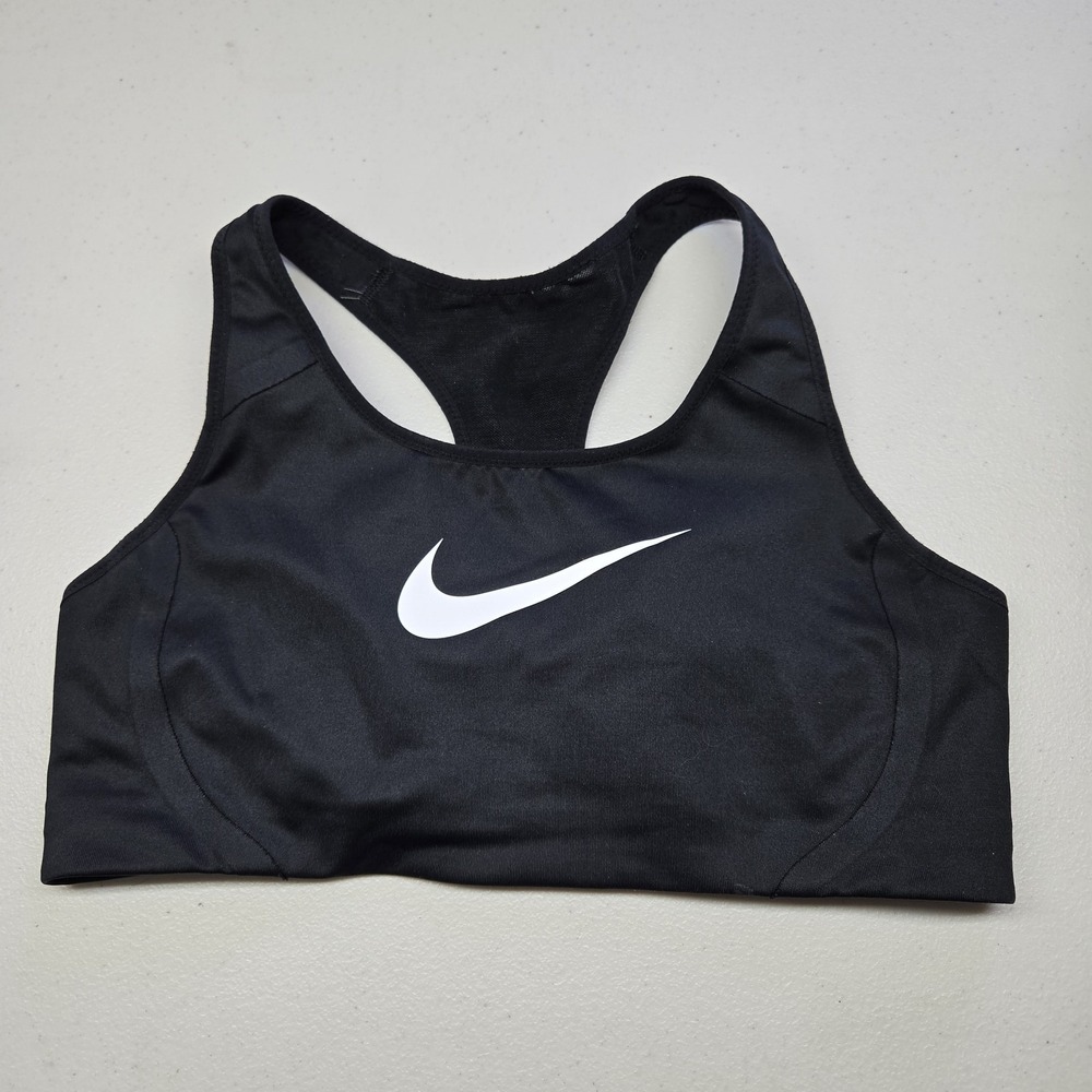 Nike Black Sports Bra with White Swoosh